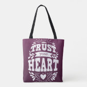 Vertrouw op je hart tote bag (Achterkant)