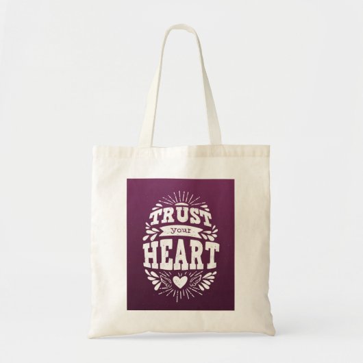 Vertrouw op je hart tote bag (Voorkant)