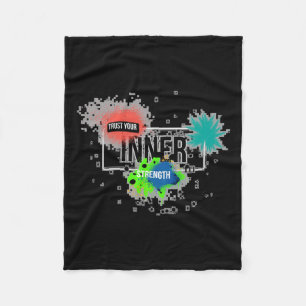 Vertrouw op je innerlijke kracht! fleece deken