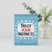Vertrouw op je instincten Briefkaart (Staand voorkant)