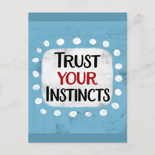 Vertrouw op je instincten Briefkaart (Voorkant)
