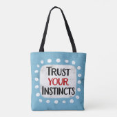 Vertrouw op je instincten Canvas tas (Achterkant)