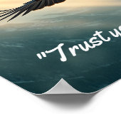 Vertrouw op je instincten, laat je geest stijgen. poster (Hoek)