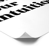 Vertrouw op je intuïtie Sticker Poster (Hoek)