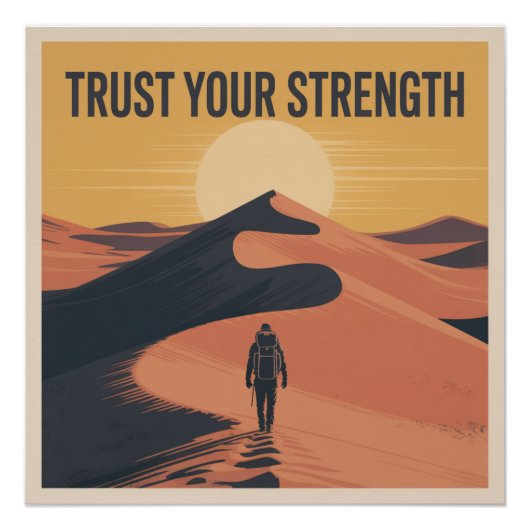 Vertrouw op je kracht perfect poster (Voorkant)