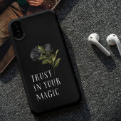 Vertrouw op je Magic Quote Black Roos Case-Mate iPhone Case