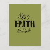 Vertrouw op jezelf groen briefkaart (Voorkant)