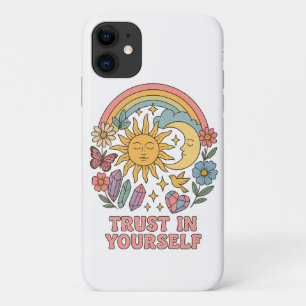 Vertrouw op jezelf - Retro Psychedelic Sun & Moon Case-Mate iPhone Case