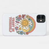 Vertrouw op jezelf - Retro Psychedelic Sun & Moon Case-Mate iPhone Case (Achterkant (horizontaal))