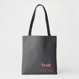‘Vertrouw op Jezus’ Christelijke quote Grey Tote Bag