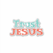 ‘Vertrouw op Jezus’ Christelijke uitspraak Sticker (Voorkant)