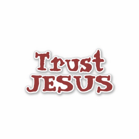 ‘Vertrouw op Jezus’ Christelijke uitspraak Sticker (Voorkant)