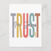 Vertrouw op Jezus, geloof in God, vertrouw op Jezu Briefkaart (Voorkant)