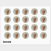 Vertrouw op Jezus Ronde Sticker (Vel)