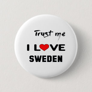 Vertrouw op me de liefde Zweden van I Ronde Button 5,7 Cm