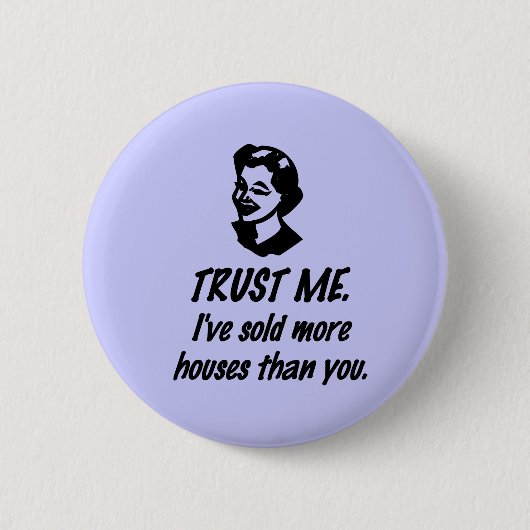 Vertrouw op mij - vrouw ronde button 5,7 cm (Voorkant)