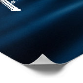 Vertrouw op Motivatie Blauwe Ripples het Proces Poster (Hoek)