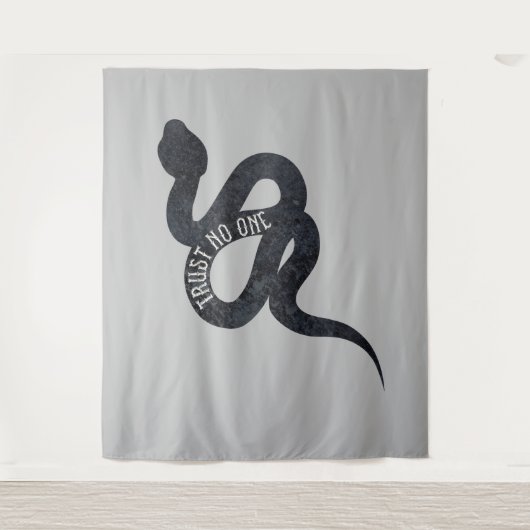 Vertrouw op niemand slang wandkleed (Voorkant)