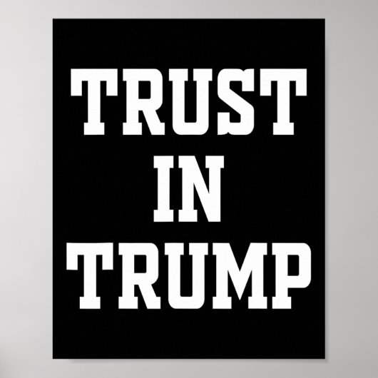 Vertrouw op Trump Poster (Voorkant)
