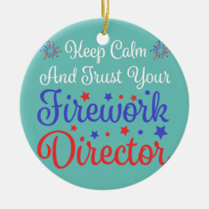 vertrouw op uw Fireworks Director Fireworks Americ Keramisch Ornament