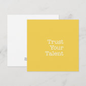 Vertrouw op uw Talent Note Card Notitiekaartje (Voorkant / Achterkant)