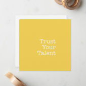 Vertrouw op uw Talent Note Card Notitiekaartje (Voorkant / Achterkant in situ)