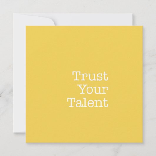 Vertrouw op uw Talent Note Card Notitiekaartje (Voorkant)