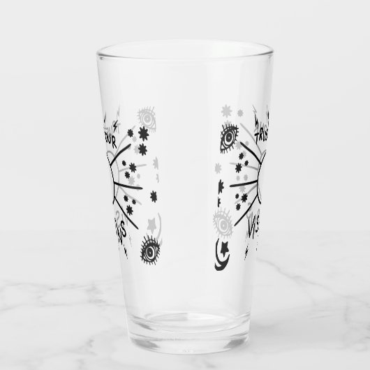 Vertrouw op uw visioenen Glass Cup Glas (Rechts)