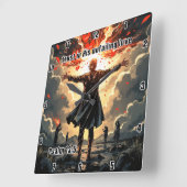 Vertrouw op Zijn liefde Psalm 13:5 Vierkante Klok (Hoek)