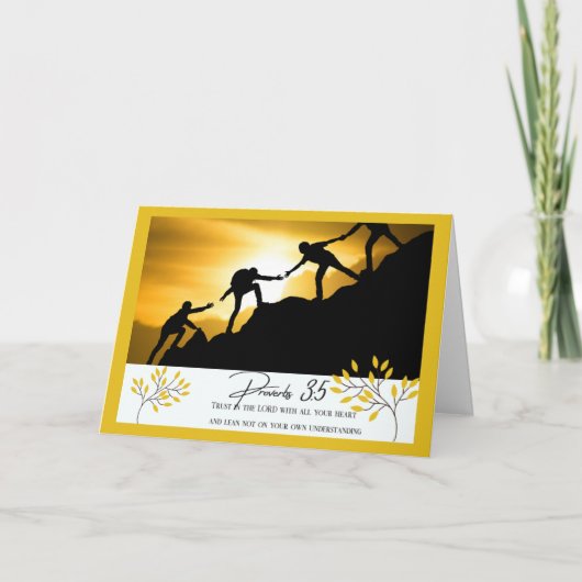 Vertrouw Spreuken 3:5 Bijbelvers Kaart (Voorkant)