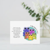 Vertrouw volledig op God FROG Christelijke aanmoed Briefkaart (Staand voorkant)