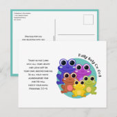 Vertrouw volledig op God FROG Christelijke aanmoed Briefkaart (Voorkant / Achterkant)