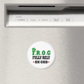 Vertrouw volledig op God Frog Magneet (Insitu (Vaatwasser))