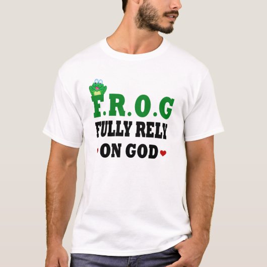 Vertrouw volledig op God Frog T-shirt (Voorkant)