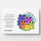 Vertrouw volledig op God FROG Trust in de Heer Fotoplaat (voorkant)