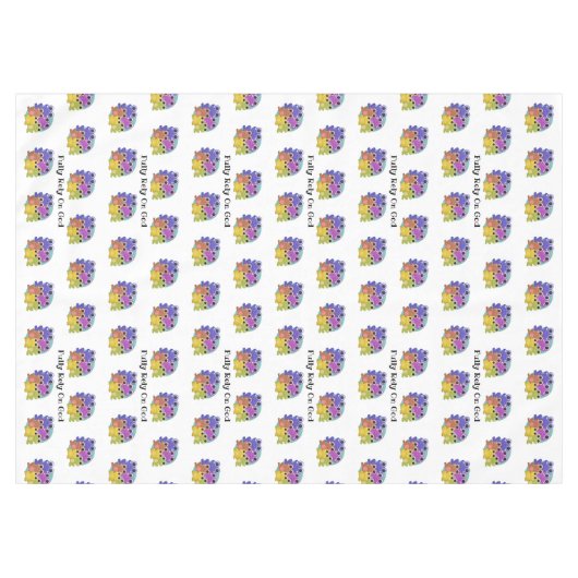 Vertrouw volledig op God Kleurrijke Custom FROG Tafelkleed (Voorkant (Horizontaal))