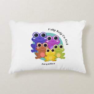 VERTROUW VOLLEDIG OP GOD Kleurrijke Gepersonalisee Accent Kussen