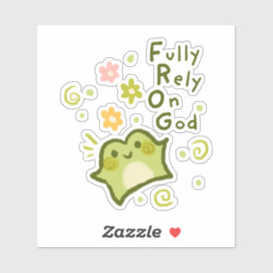 Vertrouw volledig op God - Matcha de kikker Sticker