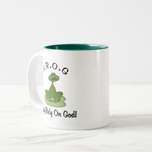 Vertrouw volledig op God Tweekleurige Koffiemok (Voorkant links)