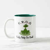 Vertrouw volledig op God Tweekleurige Koffiemok (Links)