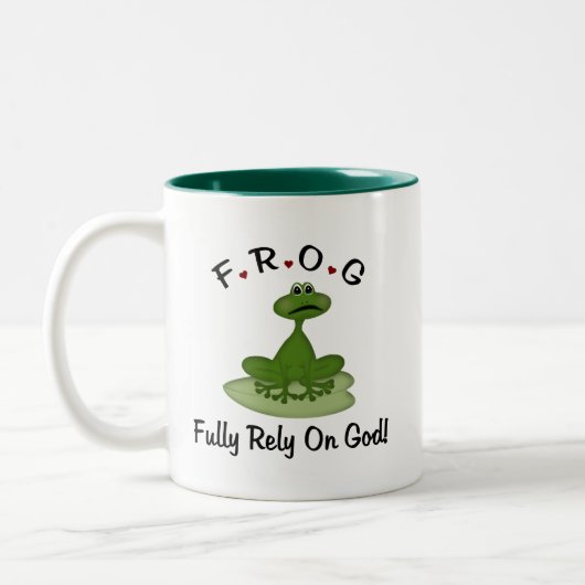 Vertrouw volledig op God Tweekleurige Koffiemok (Links)