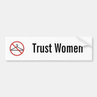 Vertrouw vrouwen auto sticker
