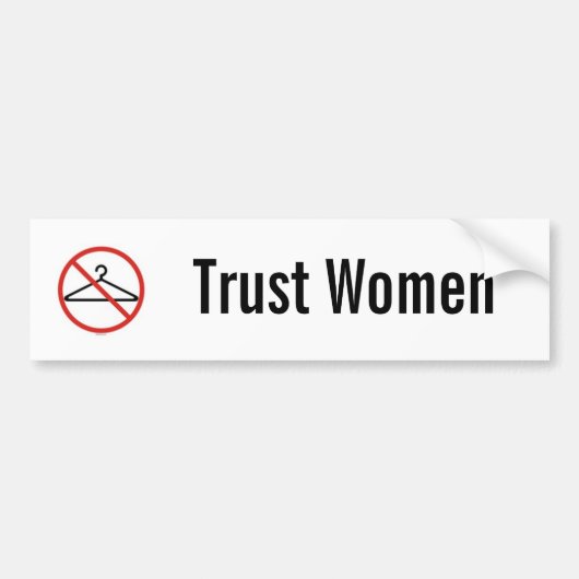 Vertrouw vrouwen auto sticker (Voorkant)