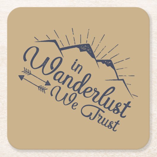 Vertrouw Wanderlust Kartonnen Onderzetters (Voorkant)
