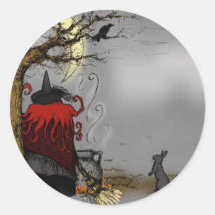 VERTROUWD HALLOWEEN RONDE STICKER