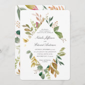 Vertrouwde bruine en goudbruingebladerte (Voorkant / Achterkant)