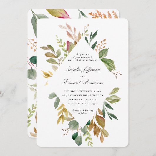 Vertrouwde bruine en goudbruingebladerte (Voorkant / Achterkant)