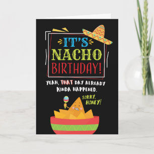 Vertrouwde dag, echtgenoot, NACHO Birthday Kaart