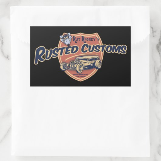 Vertrouwde douane II Rechthoekige Sticker (Tas)