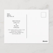 Vertrouwde eenvoudige en stijlvolle datum voor het briefkaart (Achterkant)